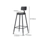 Contemporary Metal Dining Stools Armless Bar Stools with Black Base