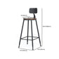 Contemporary Metal Dining Stools Armless Bar Stools with Black Base