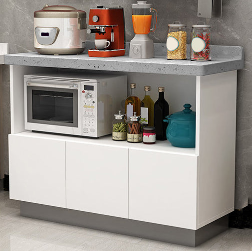 Contemporary Dining Server Kitchen Buffet Server Cabinet with Storage 43"L x 16"W x 31"H White Clearhalo 'buffet_sideboard' 'Buffets & Sideboards' 'furn' 'furn_buffet_sideboard' 'Furniture' 'Kitchen & Dining Furniture' 7102847