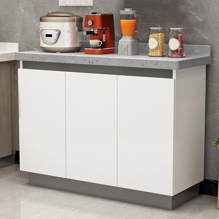 Contemporary Dining Server Kitchen Buffet Server Cabinet with Storage 43"L x 16"W x 31"H Grey Clearhalo 'buffet_sideboard' 'Buffets & Sideboards' 'furn' 'furn_buffet_sideboard' 'Furniture' 'Kitchen & Dining Furniture' 7102856