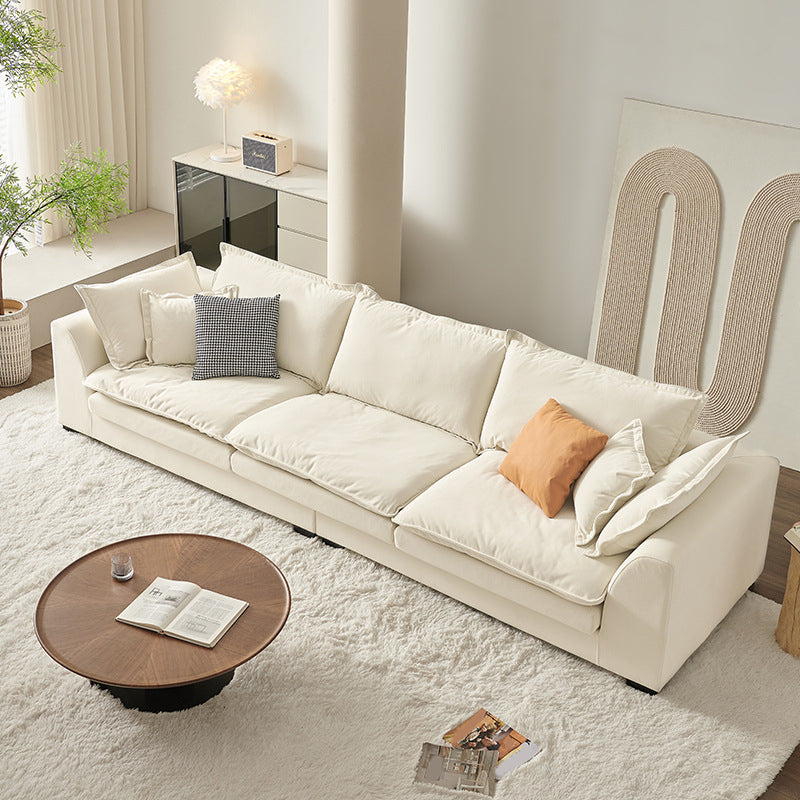 Sofá Velé Contemporáneo con almohada y brazo cuadrado en madera