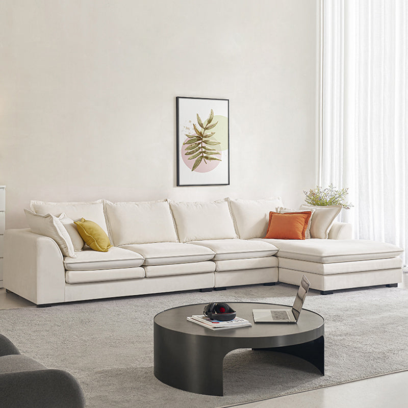 Sofá Velé Contemporáneo con almohada y brazo cuadrado en madera