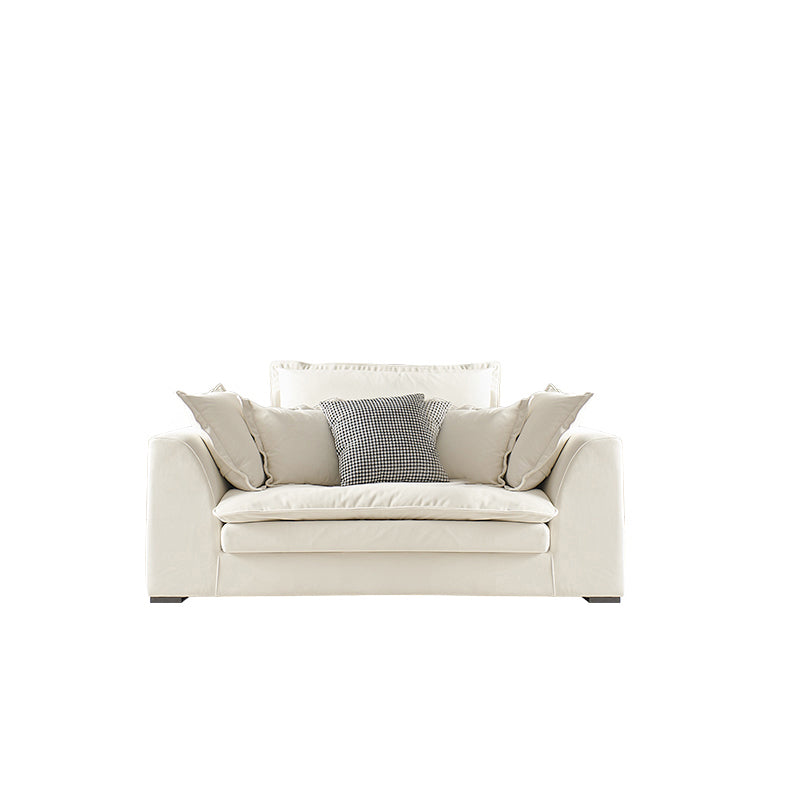 Sofá Velé Contemporáneo con almohada y brazo cuadrado en madera