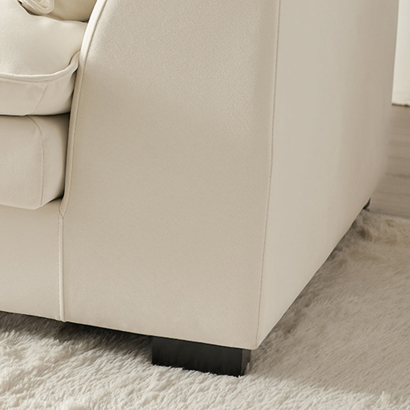 Sofá Velé Contemporáneo con almohada y brazo cuadrado en madera