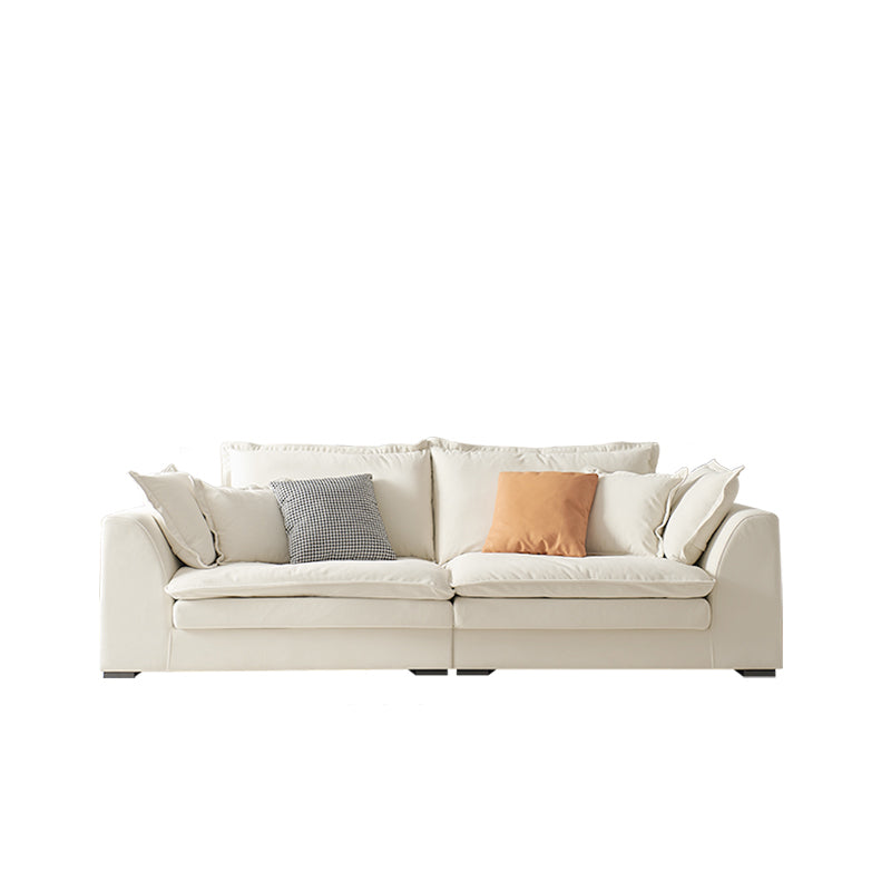 Sofá Velé Contemporáneo con almohada y brazo cuadrado en madera