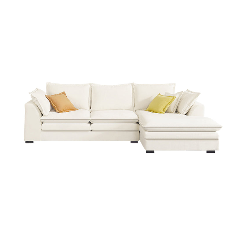 Sofá Velé Contemporáneo con almohada y brazo cuadrado en madera