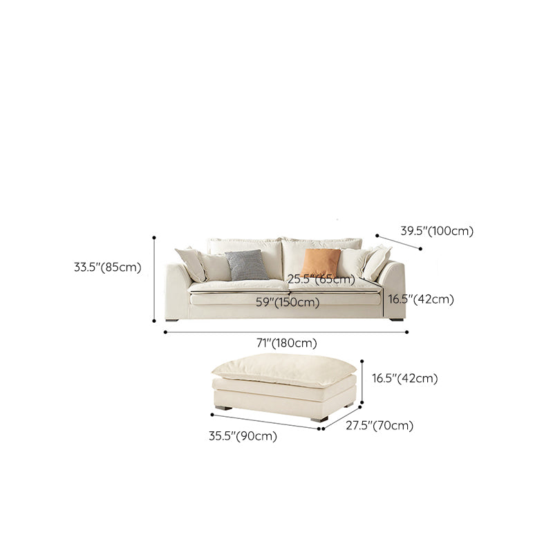 Sofá Velé Contemporáneo con almohada y brazo cuadrado en madera