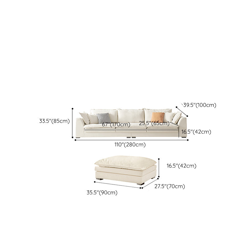 Sofá Velé Contemporáneo con almohada y brazo cuadrado en madera