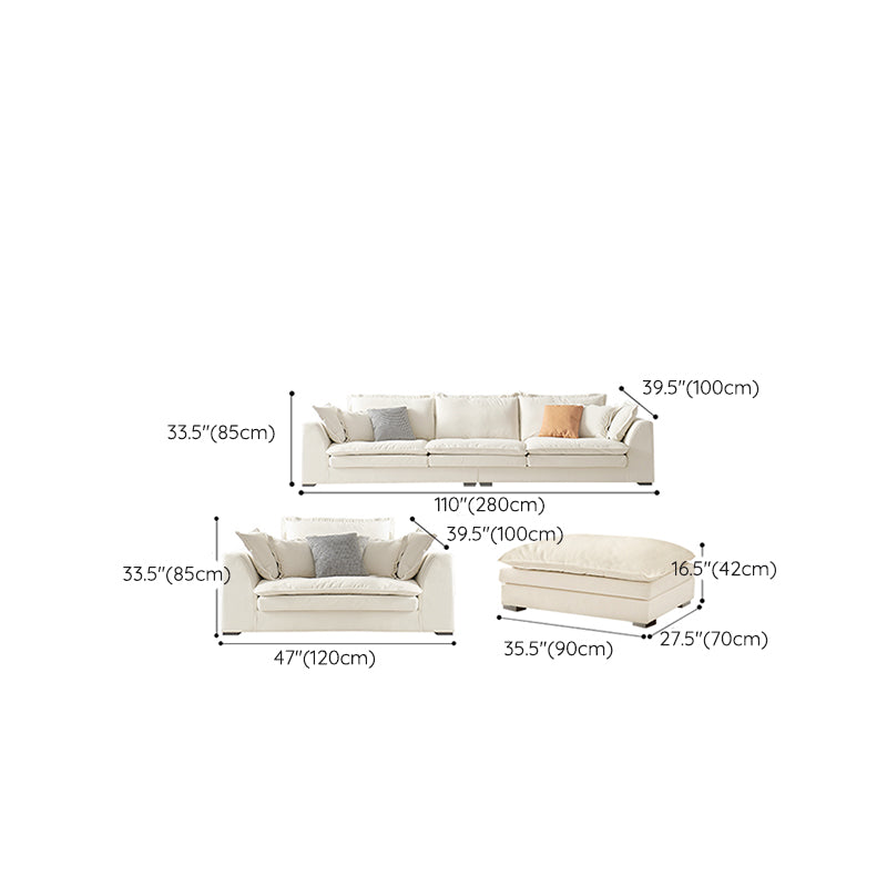 Sofá Velé Contemporáneo con almohada y brazo cuadrado en madera