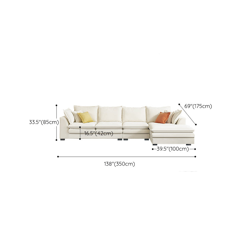 Sofá Velé Contemporáneo con almohada y brazo cuadrado en madera