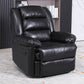 Faux Leather E Standard Recliner Solid Color Metal Fram Recliner Chair Black Clearhalo 'Chairs & Seating' 'furn' 'furn_recliners' 'Furniture' 'Living Room Furniture' 'Recliners' 7105579