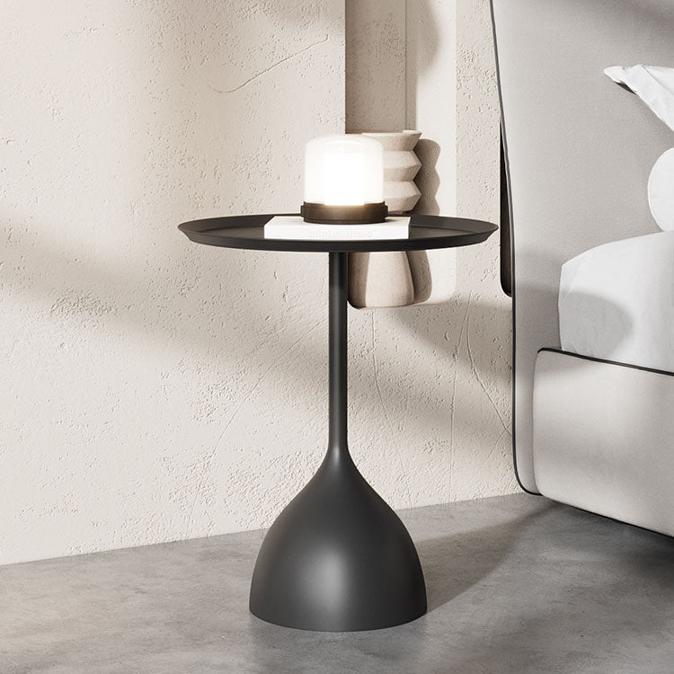 Contemporary Bedside Cabinet Metal Accent Table Nightstand for Bedroom 15.7"L x 15.7"W x 23.6"H Black 1 Piece Clearhalo 'Bedroom Furniture' 'furn' 'furn_night_stand' 'Furniture' 'night_stand' 'Nightstands' 7108164