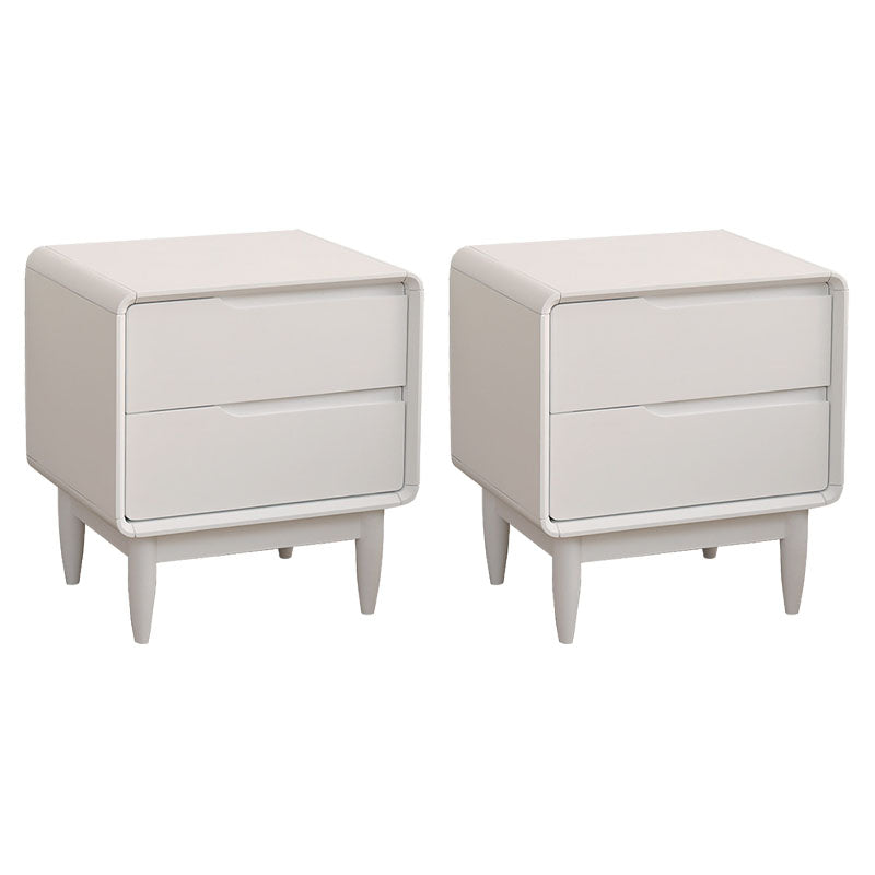 Modern Pine Bed Nightstand Drawers Included Night Table for Bedroom White 2 Piece Set Clearhalo 'Bedroom Furniture' 'furn' 'furn_night_stand' 'Furniture' 'night_stand' 'Nightstands' 7108176