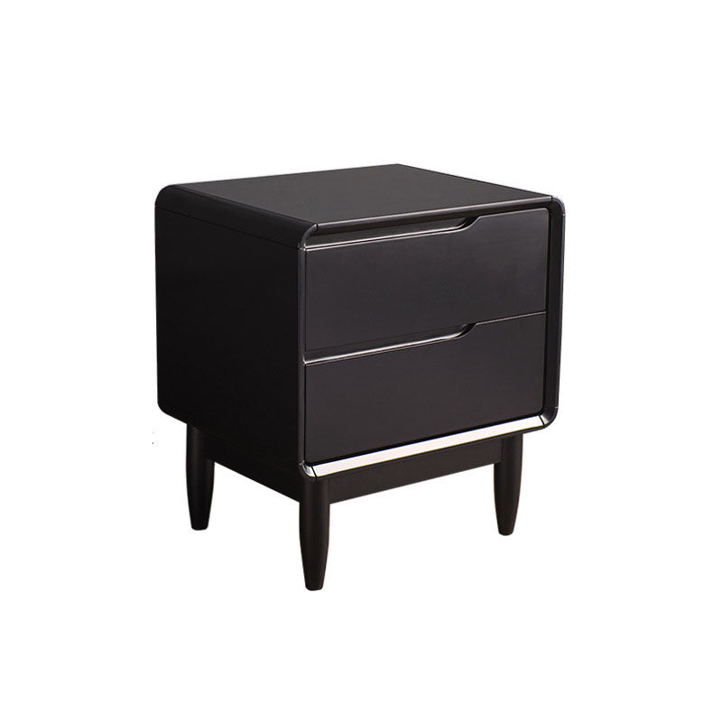 Modern Pine Bed Nightstand Drawers Included Night Table for Bedroom Black 1 Piece Clearhalo 'Bedroom Furniture' 'furn' 'furn_night_stand' 'Furniture' 'night_stand' 'Nightstands' 7108178