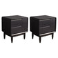 Modern Pine Bed Nightstand Drawers Included Night Table for Bedroom Black 2 Piece Set Clearhalo 'Bedroom Furniture' 'furn' 'furn_night_stand' 'Furniture' 'night_stand' 'Nightstands' 7108180