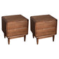 Modern Pine Bed Nightstand Drawers Included Night Table for Bedroom Nut-Brown 2 Piece Set Clearhalo 'Bedroom Furniture' 'furn' 'furn_night_stand' 'Furniture' 'night_stand' 'Nightstands' 7108183