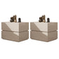 Contemporary Bedside Cabinet Faux Wood Bed Nightstand with Drawers Cream Gray 2 Piece Set Clearhalo 'Bedroom Furniture' 'furn' 'furn_night_stand' 'Furniture' 'night_stand' 'Nightstands' 7108235