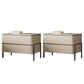Contemporary Bedside Cabinet Stone Bed Nightstand for Bedroom Cream White 2 Piece Set Clearhalo 'Bedroom Furniture' 'furn' 'furn_night_stand' 'Furniture' 'night_stand' 'Nightstands' 7108263