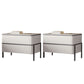 Contemporary Bedside Cabinet Stone Bed Nightstand for Bedroom Off-White 2 Piece Set Clearhalo 'Bedroom Furniture' 'furn' 'furn_night_stand' 'Furniture' 'night_stand' 'Nightstands' 7108267