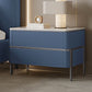 Contemporary Bedside Cabinet Stone Bed Nightstand for Bedroom Dark Blue 1 Piece Clearhalo 'Bedroom Furniture' 'furn' 'furn_night_stand' 'Furniture' 'night_stand' 'Nightstands' 7108279