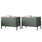 Contemporary Bedside Cabinet Stone Bed Nightstand for Bedroom Avocado Green 2 Piece Set Clearhalo 'Bedroom Furniture' 'furn' 'furn_night_stand' 'Furniture' 'night_stand' 'Nightstands' 7108282