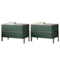 Contemporary Bedside Cabinet Stone Bed Nightstand for Bedroom Blackish Green 2 Piece Set Clearhalo 'Bedroom Furniture' 'furn' 'furn_night_stand' 'Furniture' 'night_stand' 'Nightstands' 7108284