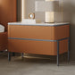 Contemporary Bedside Cabinet Stone Bed Nightstand for Bedroom Orange 1 Piece Clearhalo 'Bedroom Furniture' 'furn' 'furn_night_stand' 'Furniture' 'night_stand' 'Nightstands' 7108285