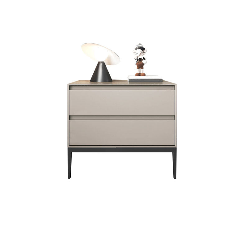 Houten nachtkast eigentijds bed nachtkastje met laden