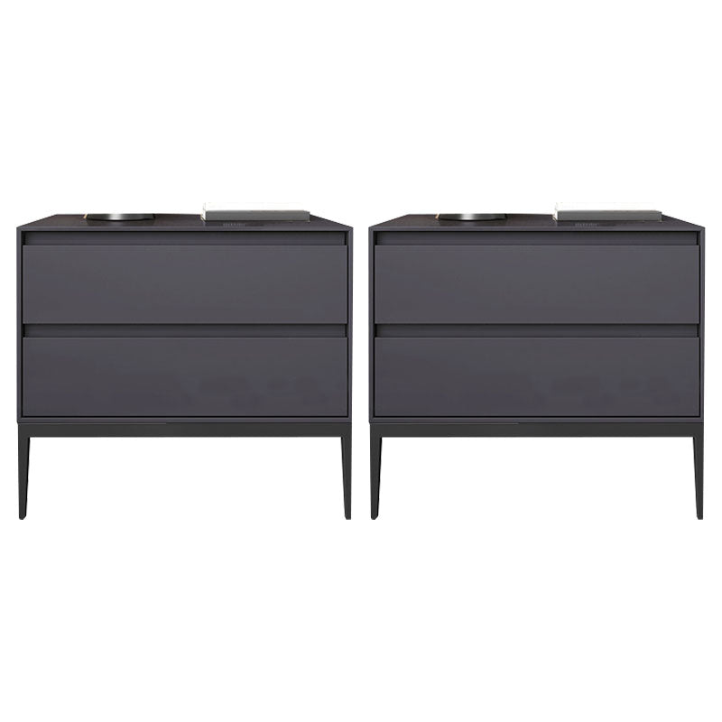 Houten nachtkast eigentijds bed nachtkastje met laden