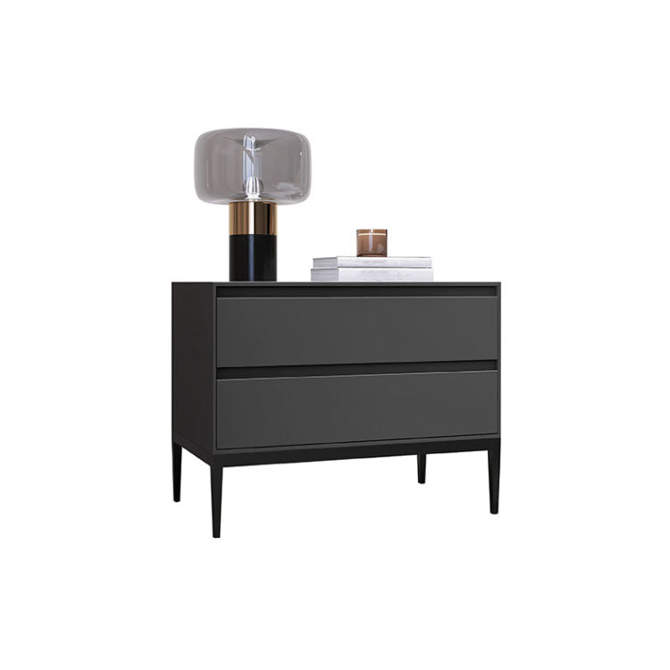 Houten nachtkast eigentijds bed nachtkastje met laden