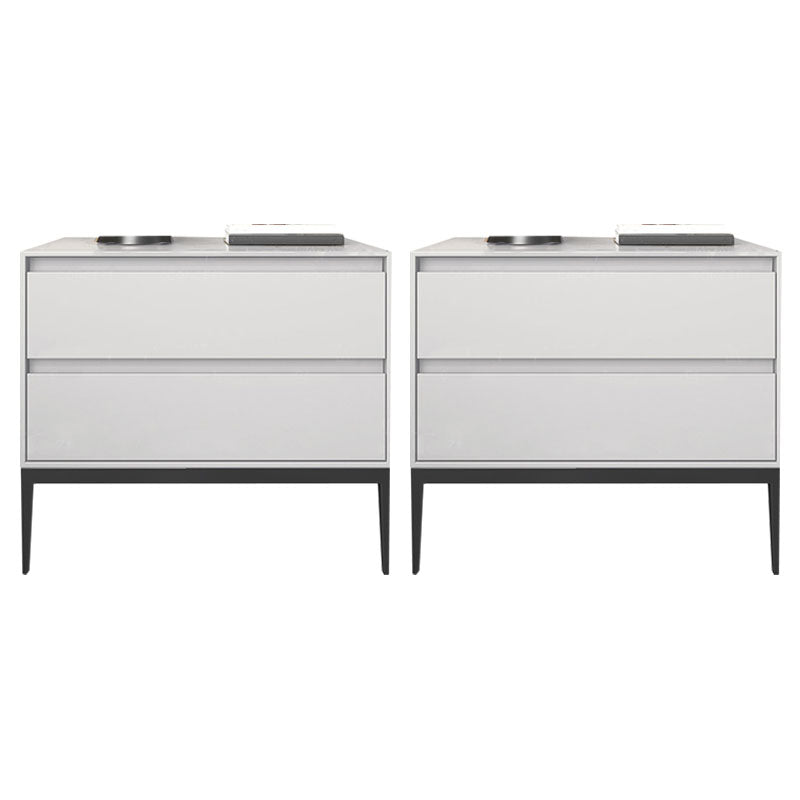 Houten nachtkast eigentijds bed nachtkastje met laden