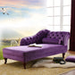Traditional Micro-velvet Chaise Lounge Chair with One Arms, Upholstered Accent Chair Clearhalo 'Chairs & Seating' 'Chaise Lounge' 'chaise_lounge' 'furn' 'furn_chaise_lounge' 'Furniture' 'Living Room Furniture' 7108352