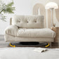 Woonkamer witte chaise vierkante armleuning moderne chaise longue met stoffering