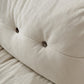 Woonkamer witte chaise vierkante armleuning moderne chaise longue met stoffering