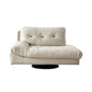 Woonkamer witte chaise vierkante armleuning moderne chaise longue met stoffering