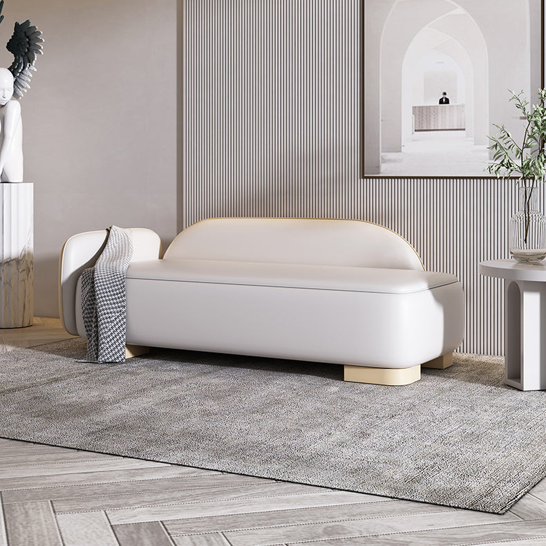Living Room Chaise Recessed Arms Nordic Chaise Lounge with Leather Upholster Clearhalo 'Chairs & Seating' 'Chaise Lounge' 'chaise_lounge' 'furn' 'furn_chaise_lounge' 'Furniture' 'Living Room Furniture' 7108369