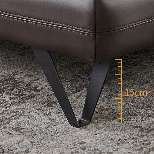 Living Room Black Leather Chaise Pillow Top Arms Modern Chaise Lounge Clearhalo 'Chairs & Seating' 'Chaise Lounge' 'chaise_lounge' 'furn' 'furn_chaise_lounge' 'Furniture' 'Living Room Furniture' 7108390