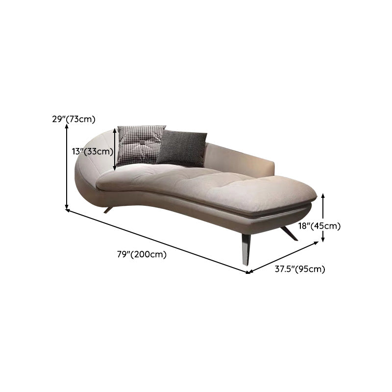 Contemporary Upholstered Chaise Lounge One Armed Chaise Lounge