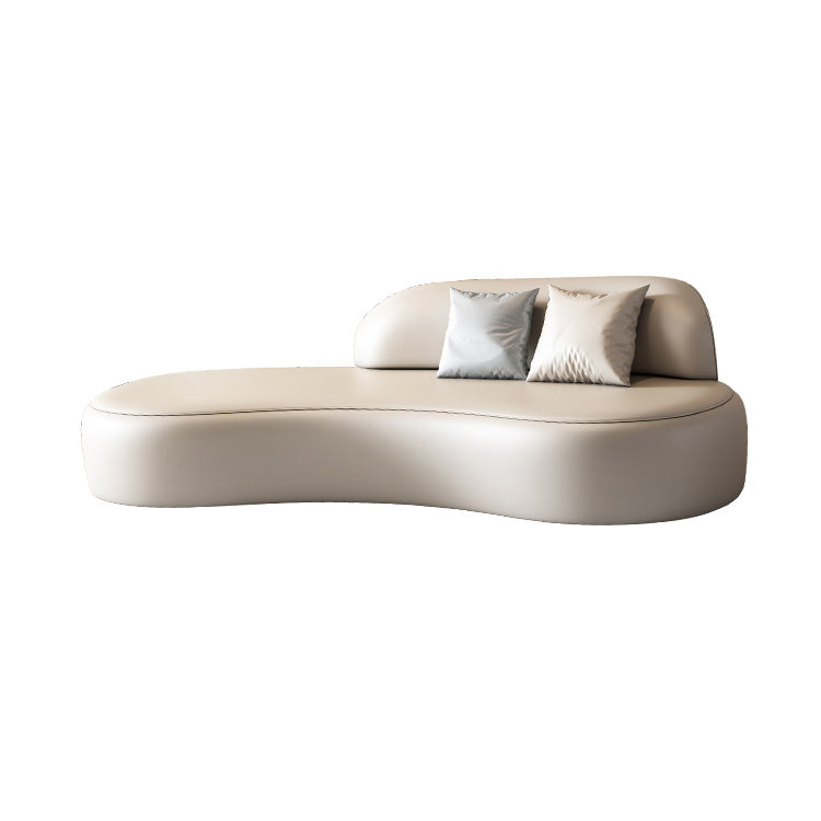 Modern Chaise Lounge Genuine Leather Chaise Lounge with Recessed Arm Clearhalo 'Chairs & Seating' 'Chaise Lounge' 'chaise_lounge' 'furn' 'furn_chaise_lounge' 'Furniture' 'Living Room Furniture' 7108478