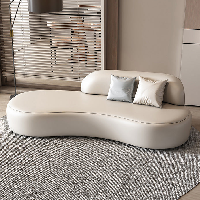 Modern Chaise Lounge Genuine Leather Chaise Lounge with Recessed Arm Clearhalo 'Chairs & Seating' 'Chaise Lounge' 'chaise_lounge' 'furn' 'furn_chaise_lounge' 'Furniture' 'Living Room Furniture' 7108482