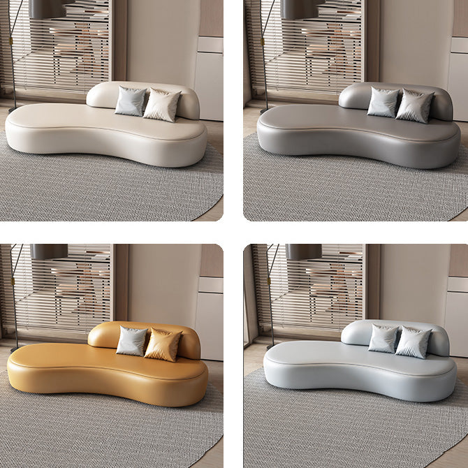 Modern Chaise Lounge Genuine Leather Chaise Lounge with Recessed Arm Clearhalo 'Chairs & Seating' 'Chaise Lounge' 'chaise_lounge' 'furn' 'furn_chaise_lounge' 'Furniture' 'Living Room Furniture' 7108483