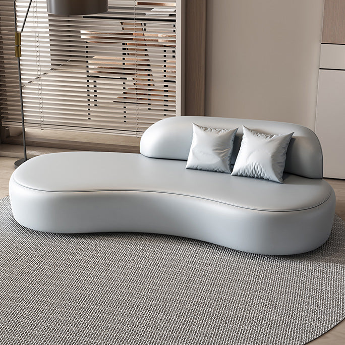 Modern Chaise Lounge Genuine Leather Chaise Lounge with Recessed Arm Blue Clearhalo 'Chairs & Seating' 'Chaise Lounge' 'chaise_lounge' 'furn' 'furn_chaise_lounge' 'Furniture' 'Living Room Furniture' 7108484