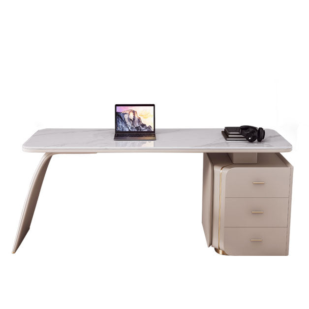 3 Drawers Task Desk Rectangular Shaped Office Desk in White for Office 70.9"L x 27.6"W x 29.5"H Clearhalo 'furn' 'furn_office_desk' 'Furniture' 'Office Desks' 'Office Furniture' 'office_desk' 7114299