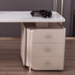 3 Drawers Task Desk Rectangular Shaped Office Desk in White for Office Clearhalo 'furn' 'furn_office_desk' 'Furniture' 'Office Desks' 'Office Furniture' 'office_desk' 7114305