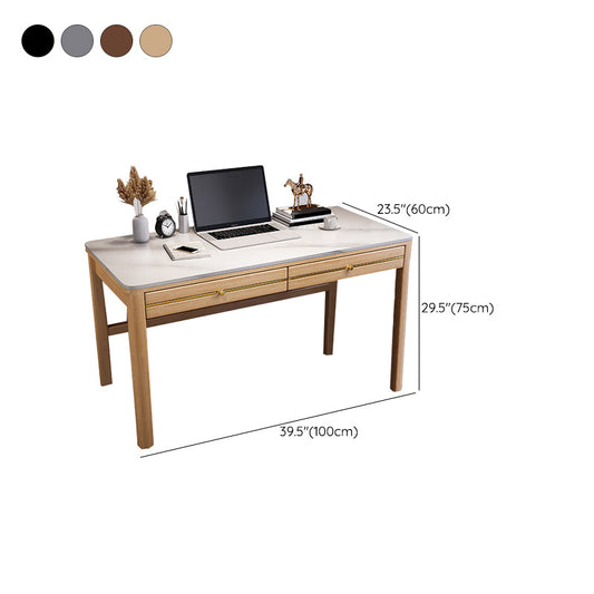 Modern Home Writing Desk Wooden 4-Legs Computer Desk for Bedroom