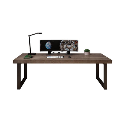 Industrial Solid Wood Computer Desk Sled Base 29.53" Tall Gaming Desk 78.7"L x 31.5"W x 29.5"H Clearhalo 'furn' 'furn_office_desk' 'Furniture' 'Office Desks' 'Office Furniture' 'office_desk' 7114518