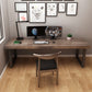 Industrial Solid Wood Computer Desk Sled Base 29.53" Tall Gaming Desk Clearhalo 'furn' 'furn_office_desk' 'Furniture' 'Office Desks' 'Office Furniture' 'office_desk' 7114519