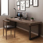 Industrial Solid Wood Computer Desk Sled Base 29.53" Tall Gaming Desk Clearhalo 'furn' 'furn_office_desk' 'Furniture' 'Office Desks' 'Office Furniture' 'office_desk' 7114525