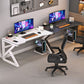 Modern Style Computer Desk Rectangular Shaped Task Desk in White/Black for Home Clearhalo 'furn' 'furn_office_desk' 'Furniture' 'Office Desks' 'Office Furniture' 'office_desk' 7114543