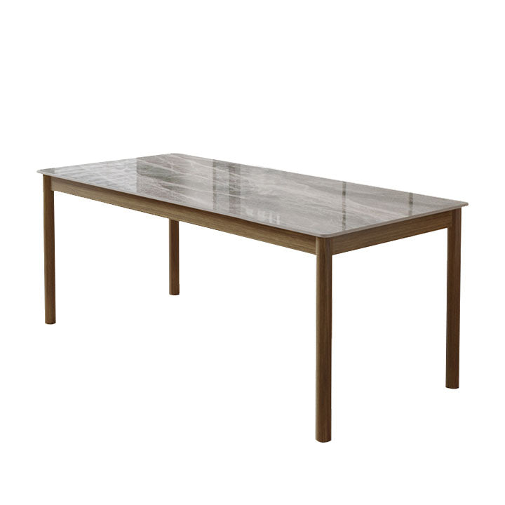 Bureau d'écriture de style industriel Bureau de tâche de forme rectangulaire en brun pour le bureau